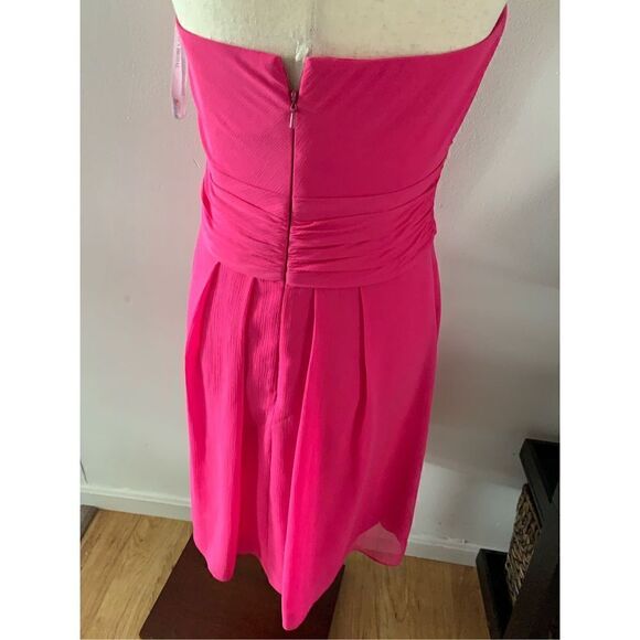 Pink strapless dress size 2 David’s Bridal - Picture 5 of 6